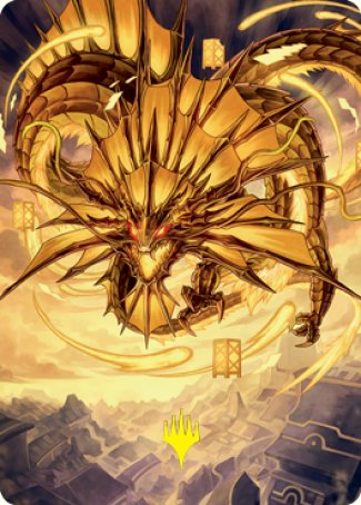 Ao, the Dawn Sky 2 Art Card (Gold-Stamped Signature) [Kamigawa: Neon Dynasty Art Series] | Cards and Coasters CA