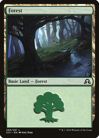 Forest (296) [Shadows over Innistrad] | Cards and Coasters CA