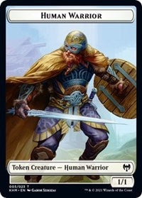 Human Warrior // Bear Double-sided Token [Kaldheim Tokens] | Cards and Coasters CA