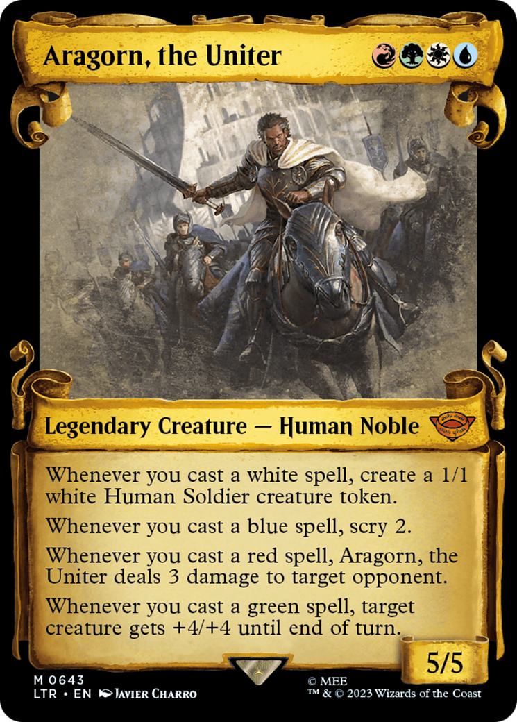 Aragorn, the Uniter [The Lord of the Rings: Tales of Middle-Earth Showcase Scrolls] | Cards and Coasters CA