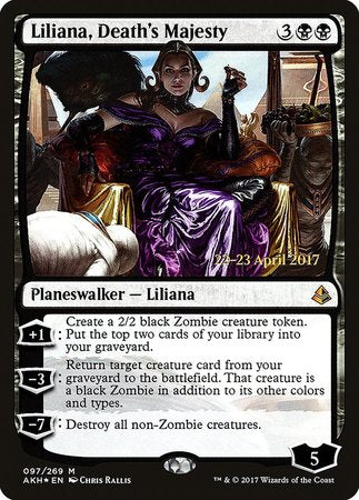 Liliana, Death's Majesty [Amonkhet Promos] | Cards and Coasters CA