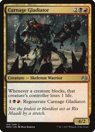Carnage Gladiator [Modern Masters 2017] | Cards and Coasters CA