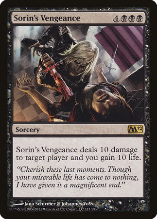 Sorin's Vengeance [Magic 2012] | Cards and Coasters CA