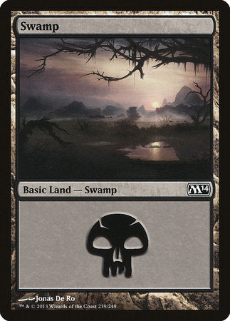 Swamp (239) [Magic 2014] | Cards and Coasters CA