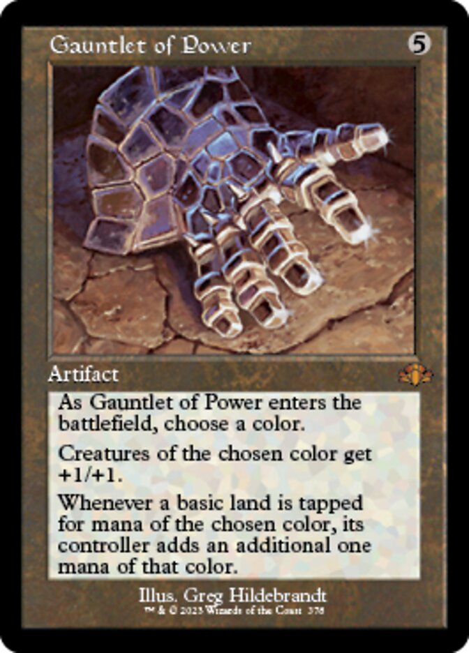 Gauntlet of Power (Retro) [Dominaria Remastered] | Cards and Coasters CA