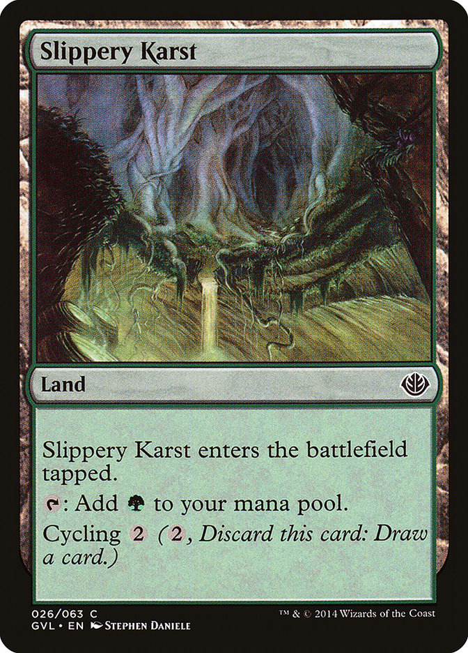 Slippery Karst (Garruk vs. Liliana) [Duel Decks Anthology] | Cards and Coasters CA