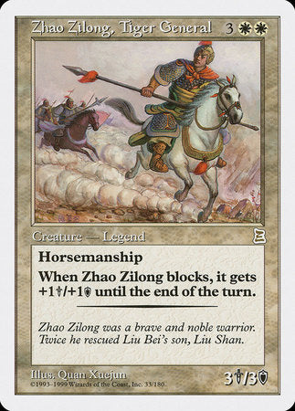 Zhao Zilong, Tiger General [Portal Three Kingdoms] | Cards and Coasters CA