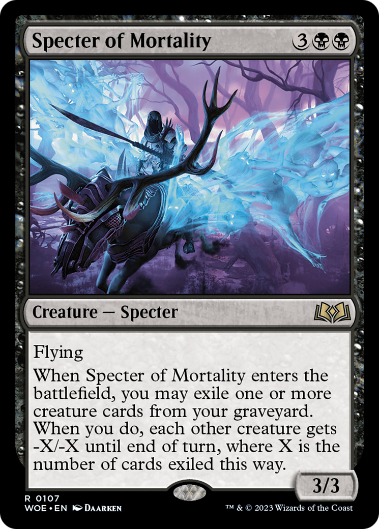 Specter of Mortality [Wilds of Eldraine] | Cards and Coasters CA