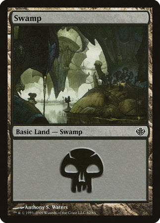 Swamp (62) [Duel Decks: Garruk vs. Liliana] | Cards and Coasters CA