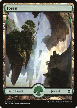 Forest (272) - Full Art [Battle for Zendikar] | Cards and Coasters CA