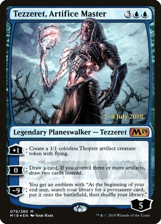 Tezzeret, Artifice Master [Core Set 2019 Promos] | Cards and Coasters CA