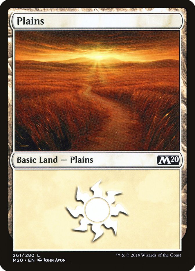 Plains (#261) [Core Set 2020] | Cards and Coasters CA