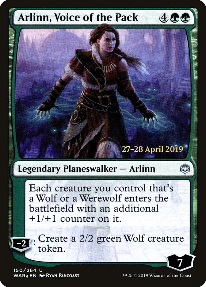 Arlinn, Voice of the Pack  [War of the Spark Prerelease Promos] | Cards and Coasters CA