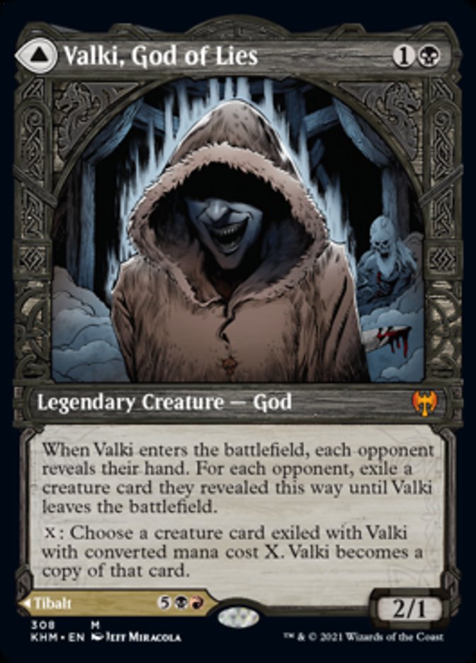 Valki, God of Lies // Tibalt, Cosmic Impostor (Showcase) [Kaldheim] | Cards and Coasters CA