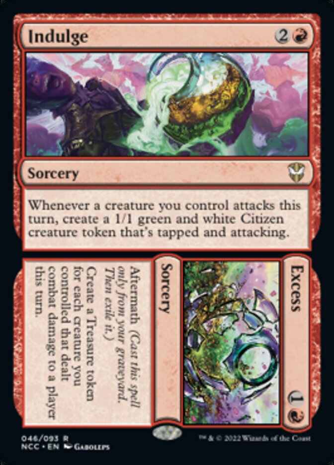 Indulge // Excess [Streets of New Capenna Commander] | Cards and Coasters CA