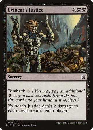 Evincar's Justice [Commander Anthology] | Cards and Coasters CA