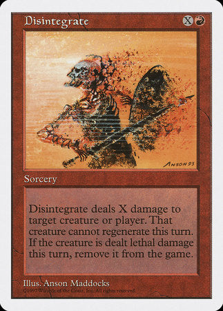 Disintegrate [Fifth Edition] | Cards and Coasters CA