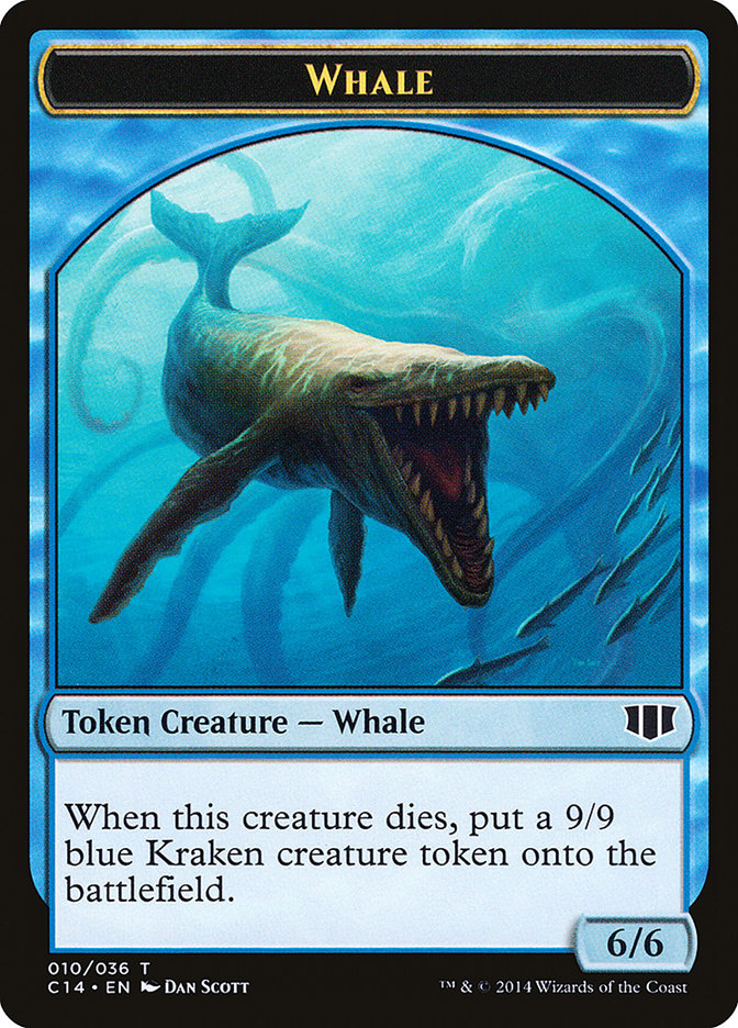 Whale // Zombie (011/036) Double-sided Token [Commander 2014 Tokens] | Cards and Coasters CA