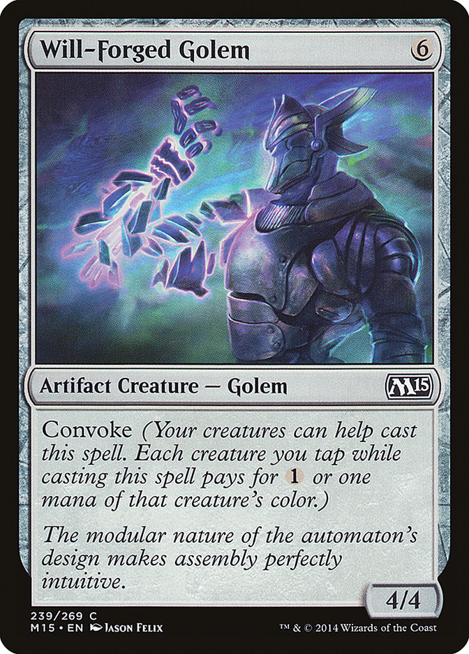 Will-Forged Golem [Magic 2015] | Cards and Coasters CA