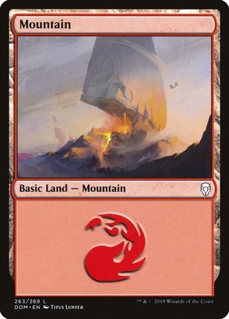 Mountain (263) [Dominaria] | Cards and Coasters CA