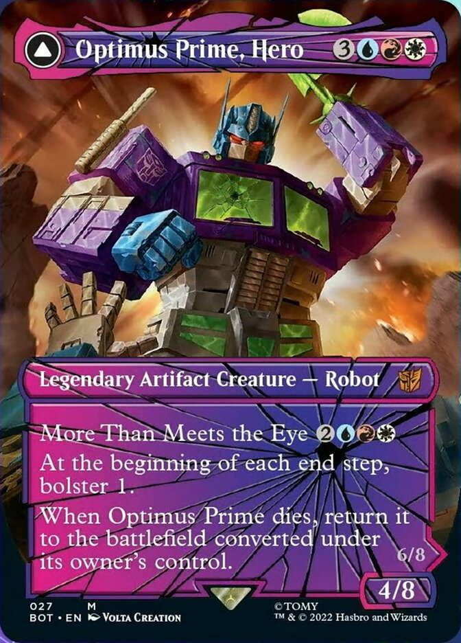 Optimus Prime, Hero // Optimus Prime, Autobot Leader (Shattered Glass) [Universes Beyond: Transformers] | Cards and Coasters CA