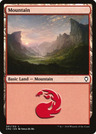 Mountain (301) [Commander Anthology Volume II] | Cards and Coasters CA