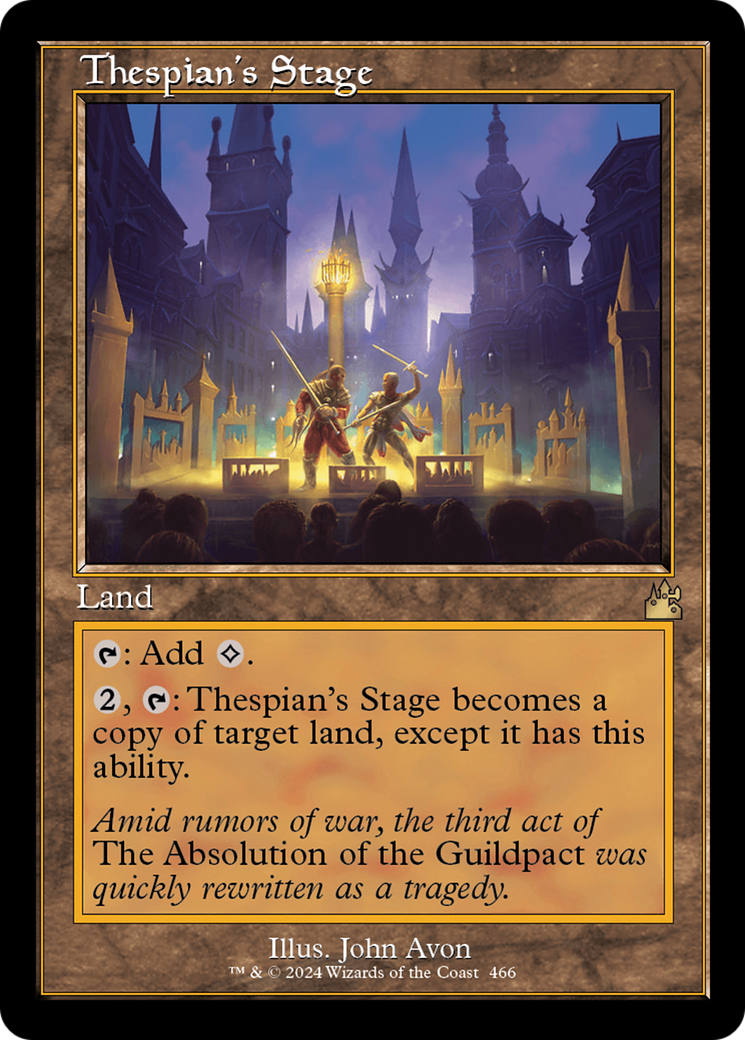 Thespian's Stage (Retro Frame) [Ravnica Remastered] | Cards and Coasters CA