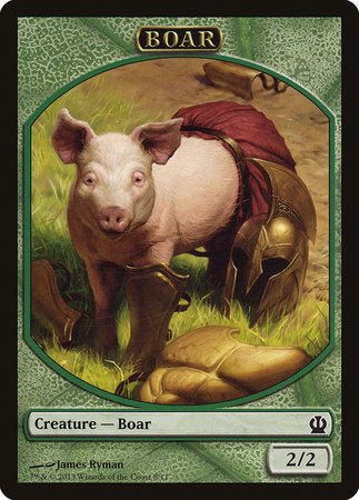 Boar Token [Theros Tokens] | Cards and Coasters CA