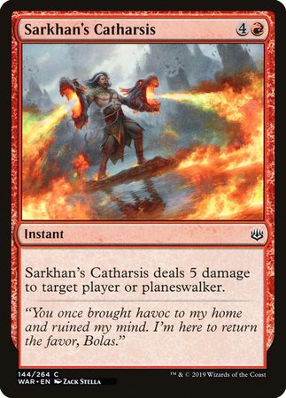 Sarkhan's Catharsis [War of the Spark] | Cards and Coasters CA