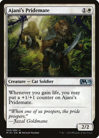 Ajani's Pridemate [Core Set 2019] | Cards and Coasters CA