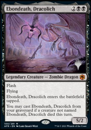 Ebondeath, Dracolich (Promo Pack) [Dungeons & Dragons: Adventures in the Forgotten Realms Promos] | Cards and Coasters CA