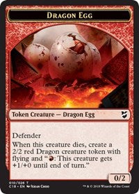 Dragon Egg // Dragon Double-sided Token [Commander 2018 Tokens] | Cards and Coasters CA