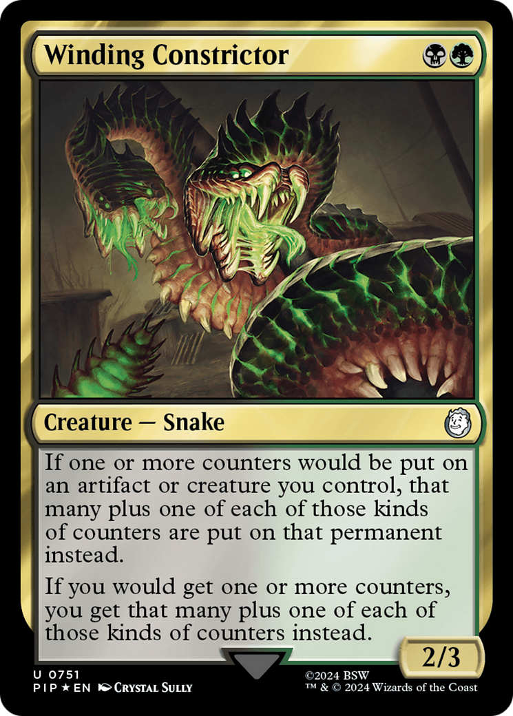 Winding Constrictor (Surge Foil) [Fallout] | Cards and Coasters CA