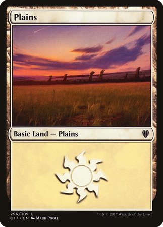 Plains (296) [Commander 2017] | Cards and Coasters CA