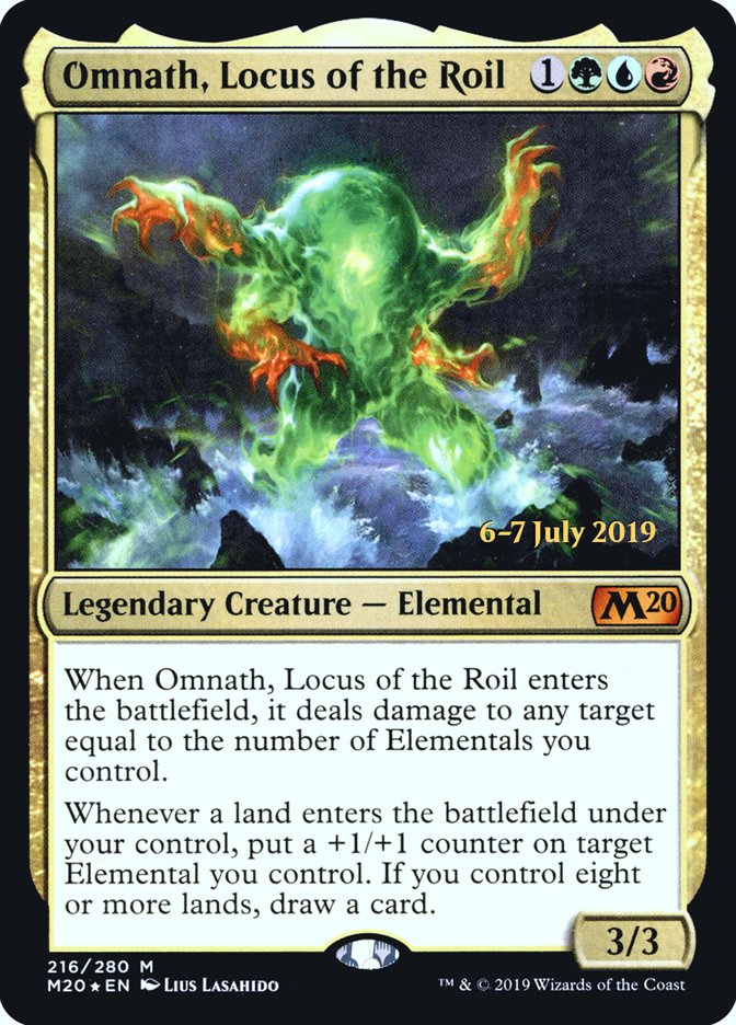 Omnath, Locus of the Roil  [Core Set 2020 Prerelease Promos] | Cards and Coasters CA