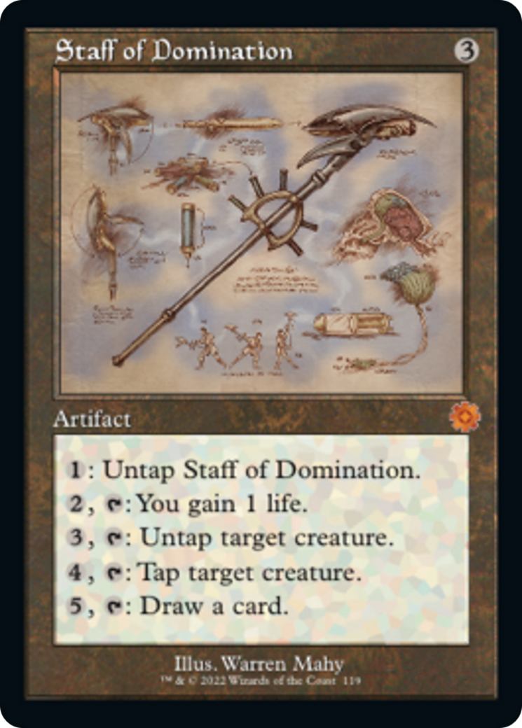 Staff of Domination (Retro Schematic) [The Brothers' War Retro Artifacts] | Cards and Coasters CA