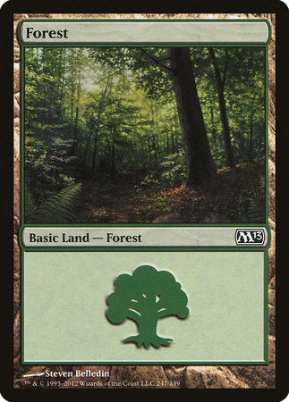 Forest (247) [Magic 2013] | Cards and Coasters CA