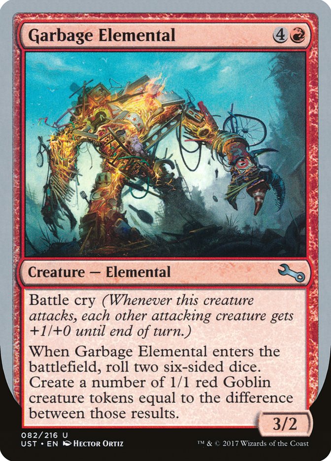 Garbage Elemental (3/2 Creature) [Unstable] | Cards and Coasters CA