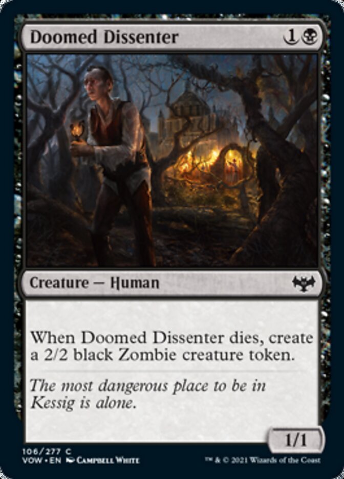 Doomed Dissenter [Innistrad: Crimson Vow] | Cards and Coasters CA
