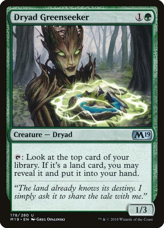 Dryad Greenseeker [Core Set 2019] | Cards and Coasters CA