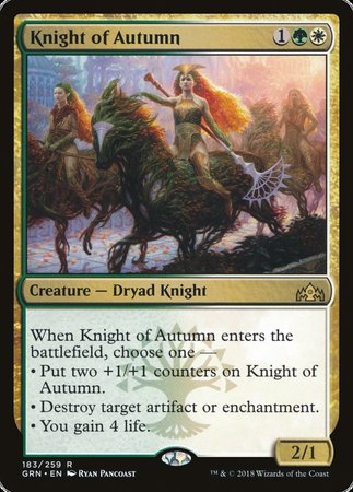 Knight of Autumn [Guilds of Ravnica] | Cards and Coasters CA