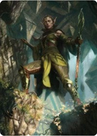 Nissa of Shadowed Boughs 1 Art Card [Zendikar Rising Art Series] | Cards and Coasters CA