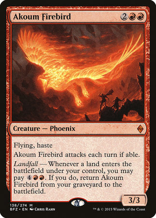 Akoum Firebird [Battle for Zendikar] | Cards and Coasters CA