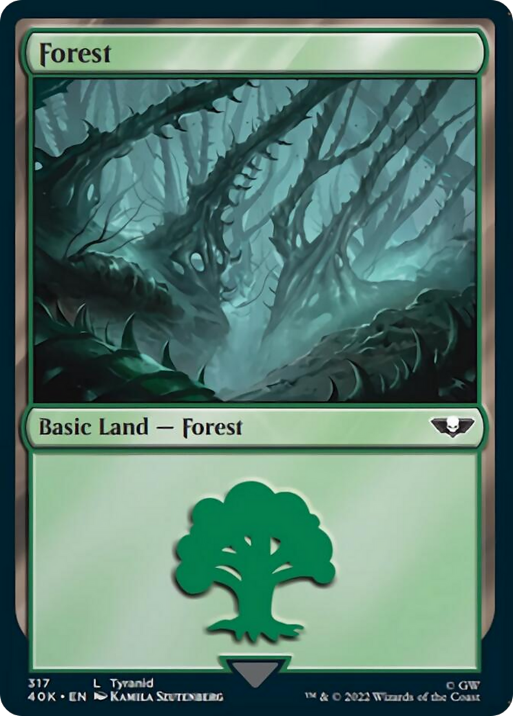 Forest (317) [Universes Beyond: Warhammer 40,000] | Cards and Coasters CA