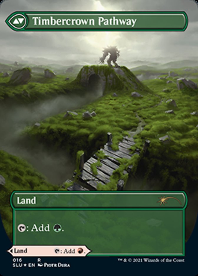Cragcrown Pathway // Timbercrown Pathway (Borderless) [Secret Lair: Ultimate Edition 2] | Cards and Coasters CA