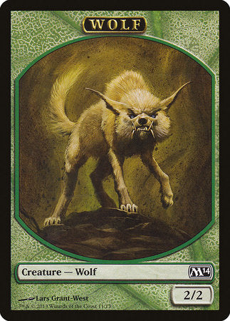 Wolf Token [Magic 2014 Tokens] | Cards and Coasters CA