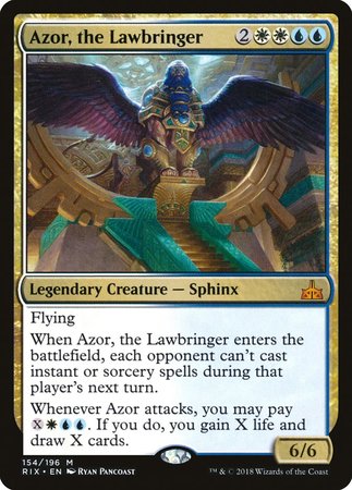 Azor, the Lawbringer [Rivals of Ixalan] | Cards and Coasters CA