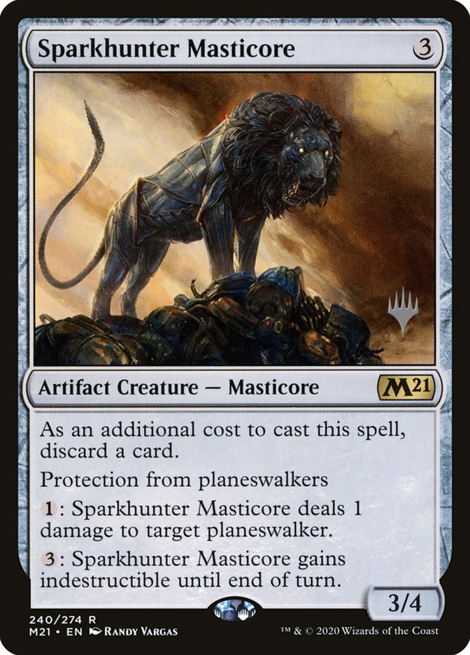 Sparkhunter Masticore (Promo Pack) [Core Set 2021 Promos] | Cards and Coasters CA