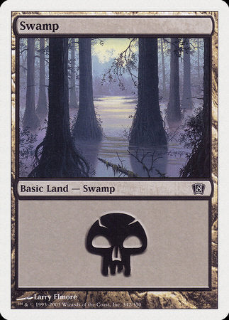 Swamp (342) [Eighth Edition] | Cards and Coasters CA