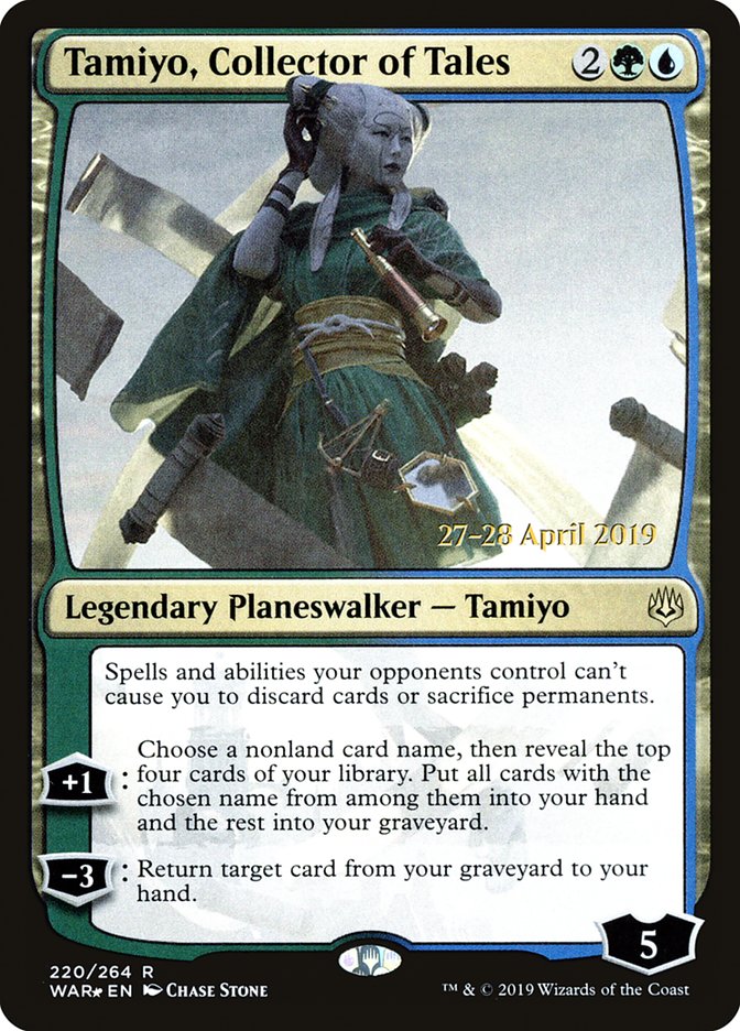 Tamiyo, Collector of Tales  [War of the Spark Prerelease Promos] | Cards and Coasters CA